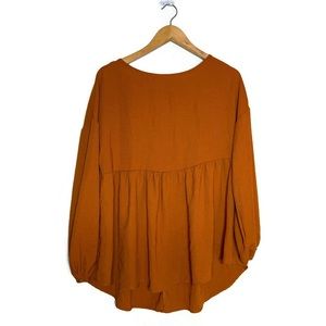 White Birch Brownish Orange Blouse Women’s Size Small